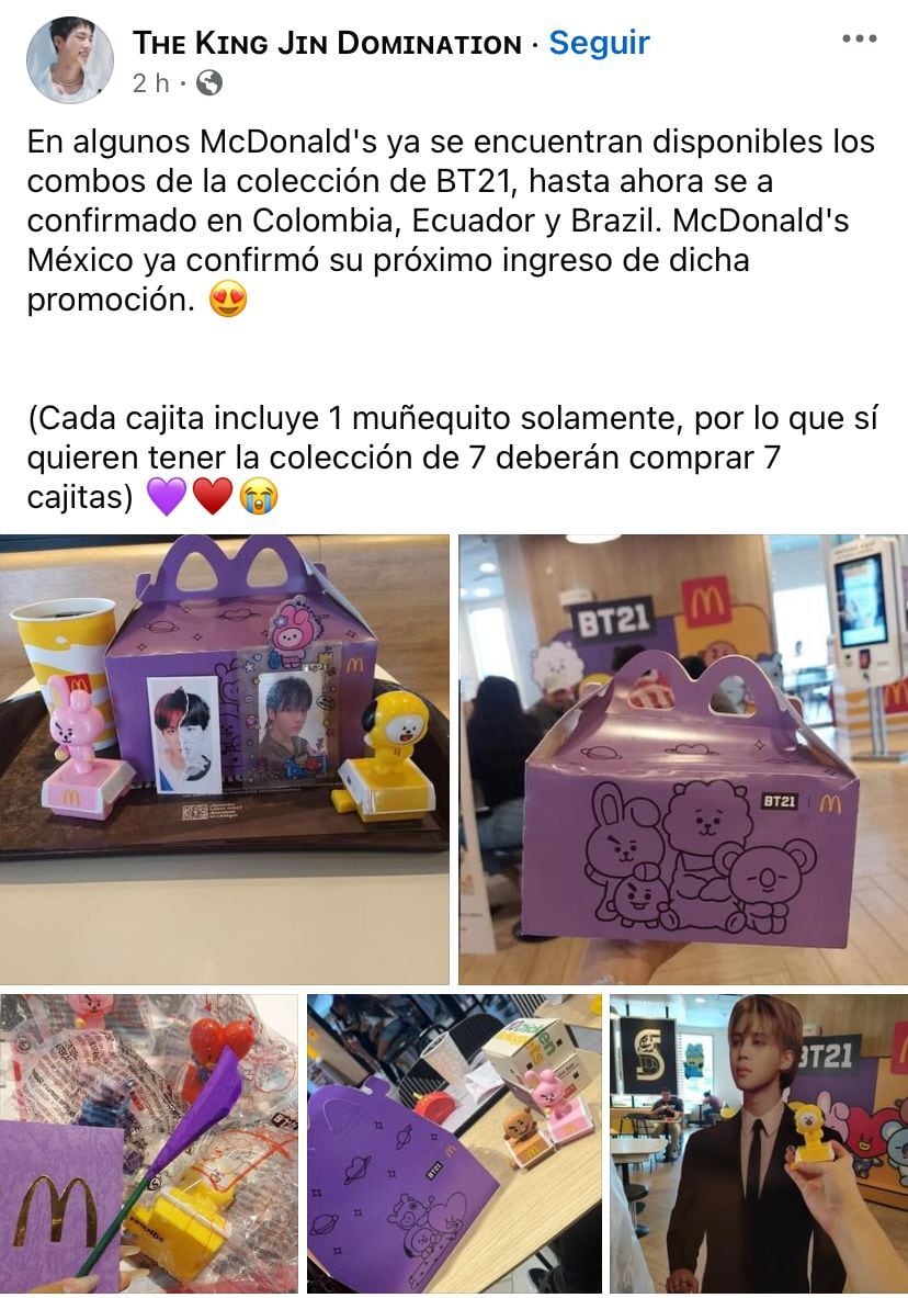 Colaboración BTS y McDonalds