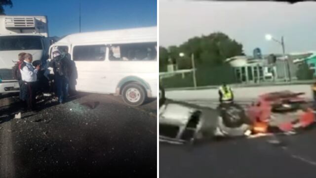 Accidentes en autopista México-Pachuca la mañana del Día de Reyes