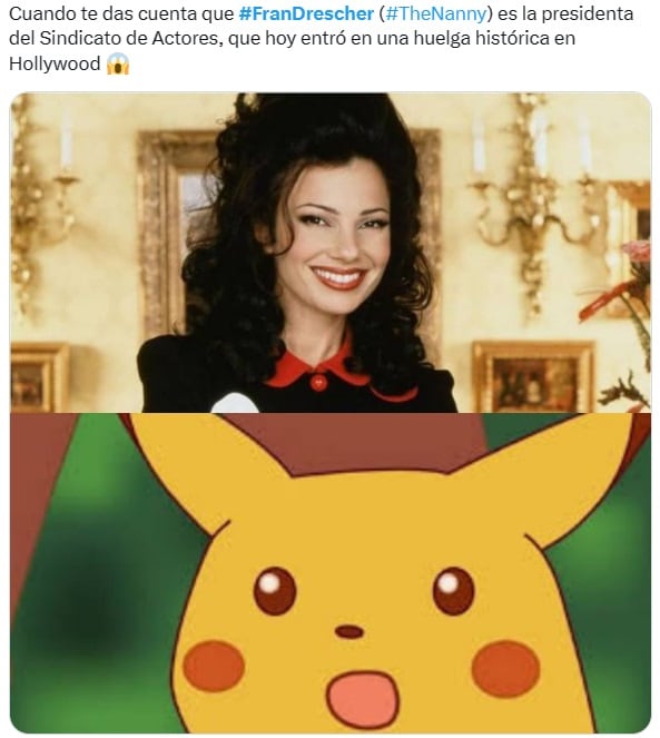 El poderoso discurso de Fran Drescher “La Niñera” por la huelga de actores dejó estos divertidos memes