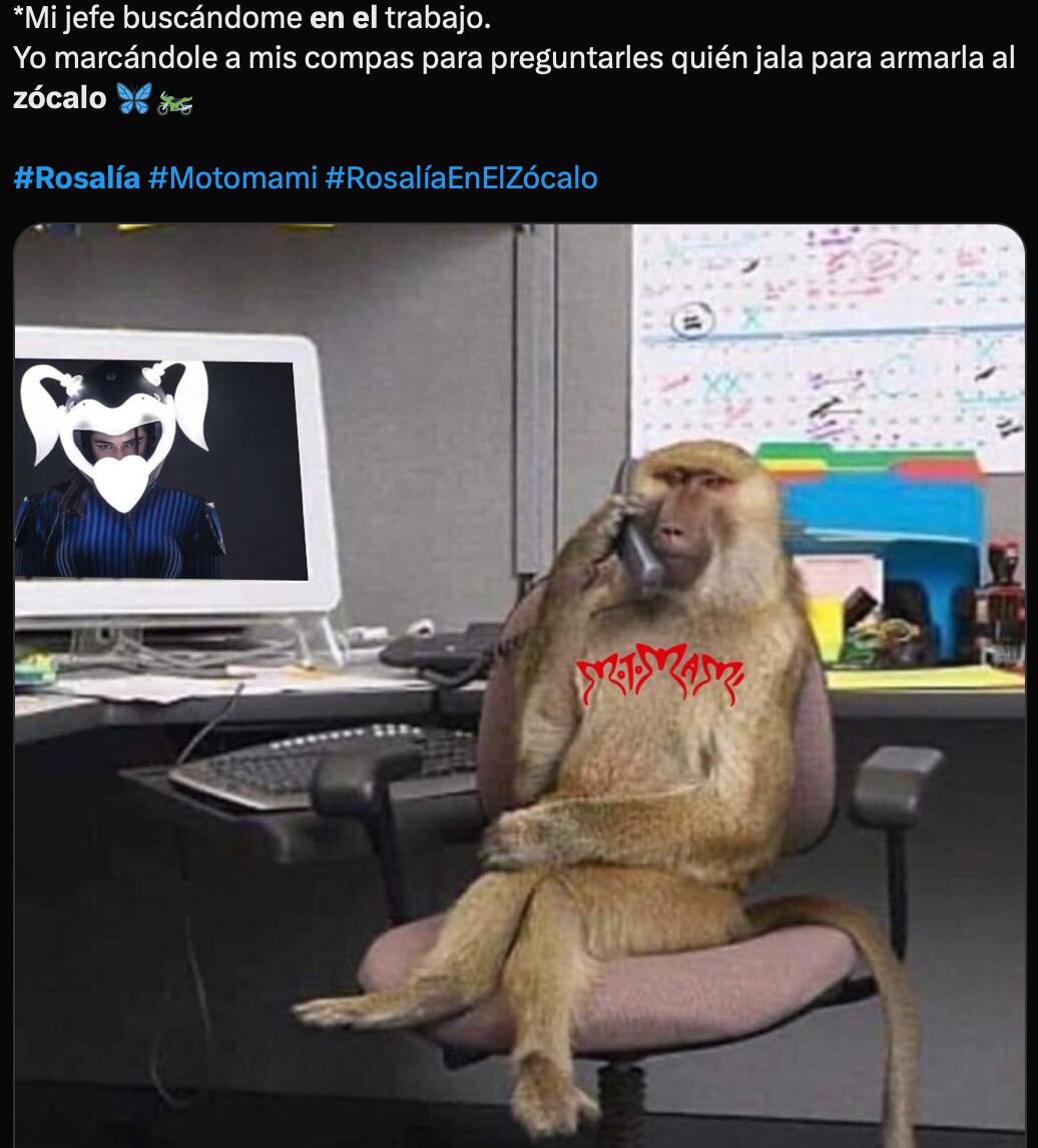 La Rosalía ya inspiró memes mientras las motomamis esperan su concierto en el Zócalo