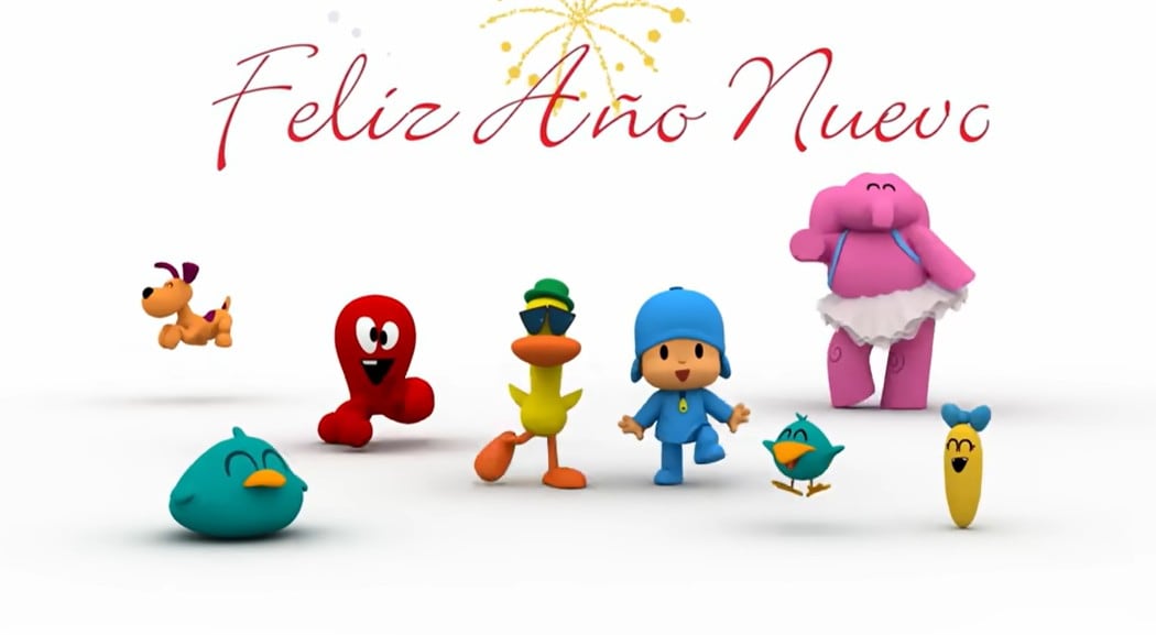 Pocoyó se come las 12 uvas de Año Nuevo
