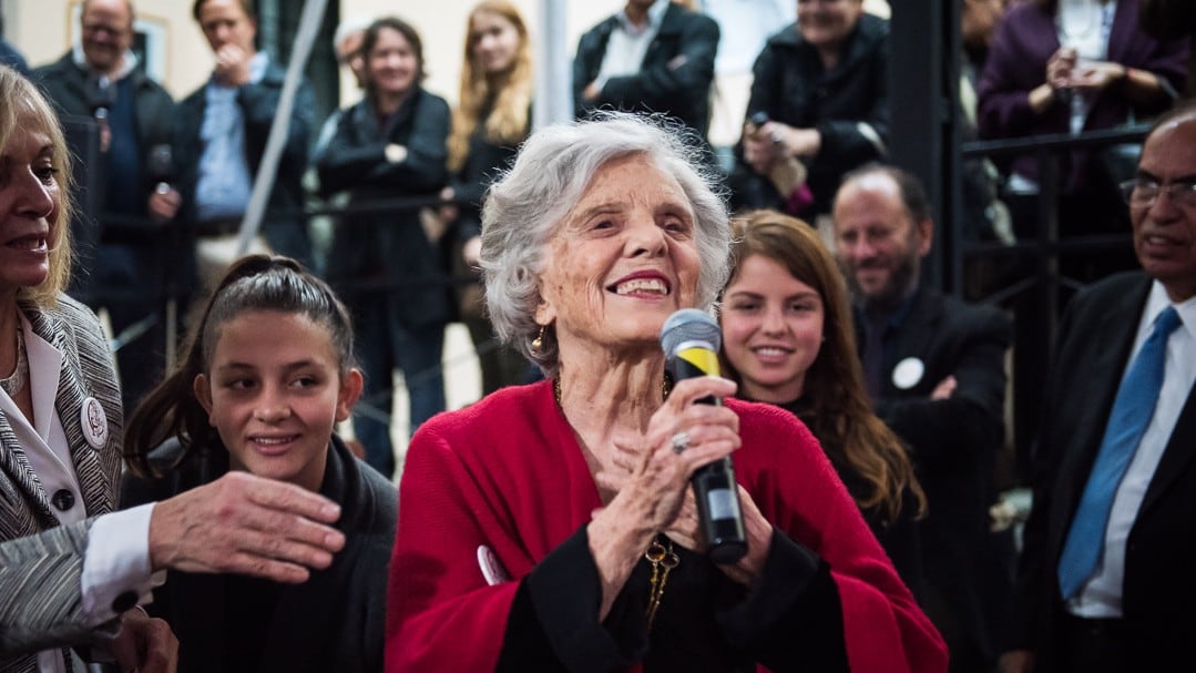Elena Poniatowska en la inauguración de su fundación.