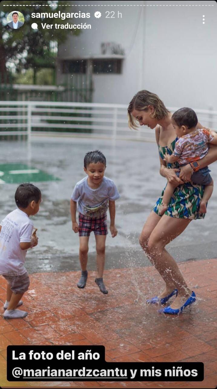 Mariana Rodríguez celebró y gozó de la lluvia en Monterrey