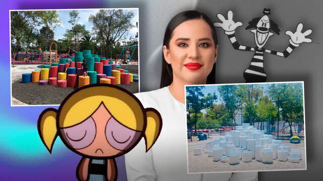 Sandra Cuevas y los bloques pintados del Jardín Pushkin