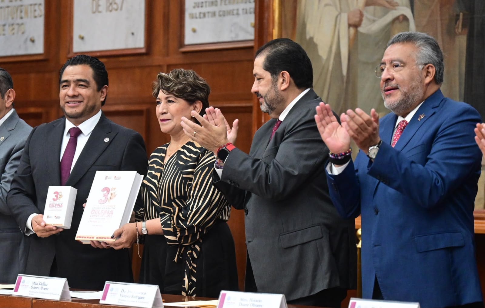Horacio Duarte anuncia informes regionales de Delfina Gómez