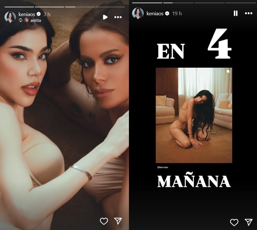 Kenia Os y Anitta hacen sensual promocional para su canción