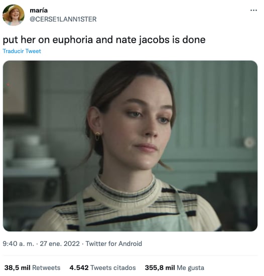 Meme Terminar con Nate Jacobs, entre los más tuiteados de 'Euphoria'