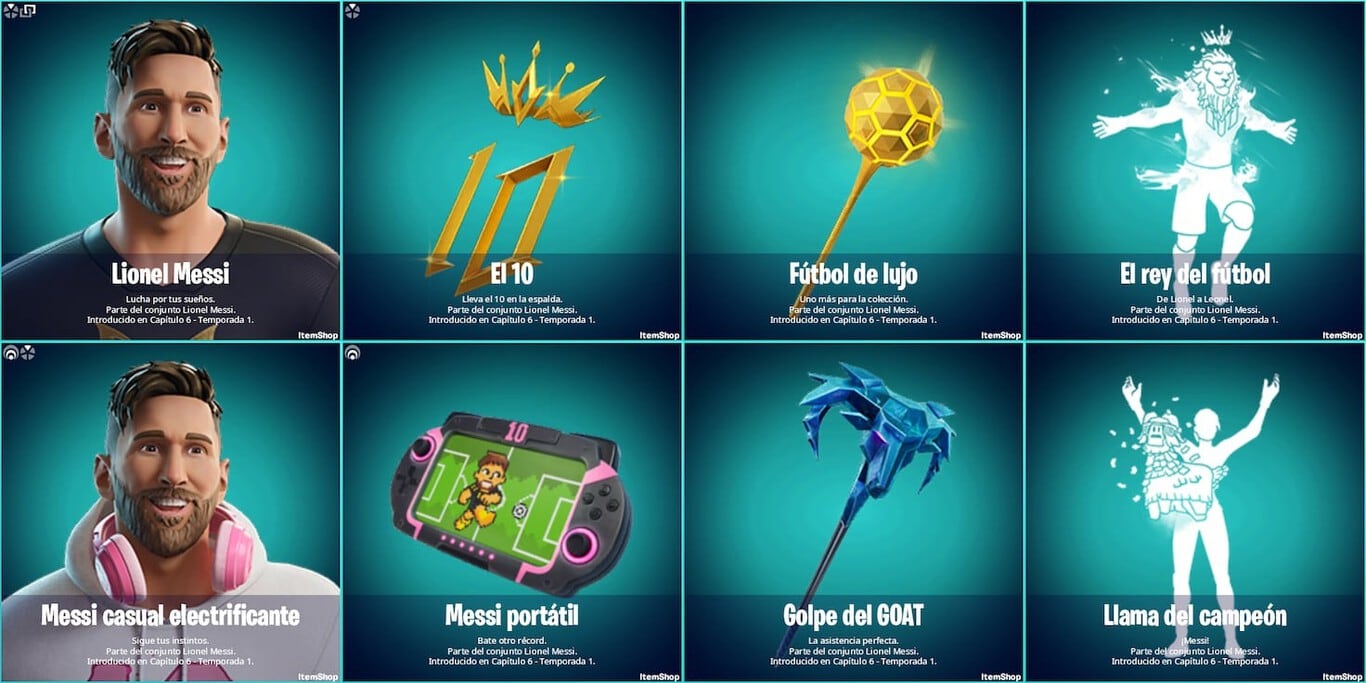 Skin de Messi en Fortnite