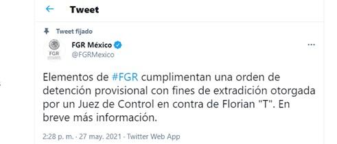 FGR/ Detención Florian Tudor