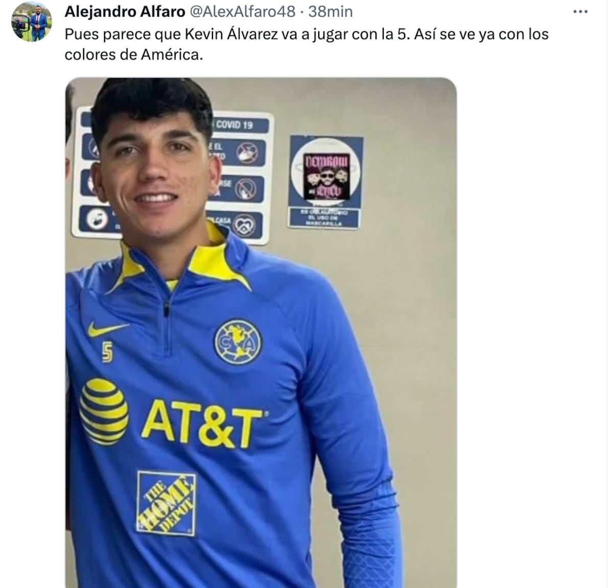 Kevin Álvarez en el Club América