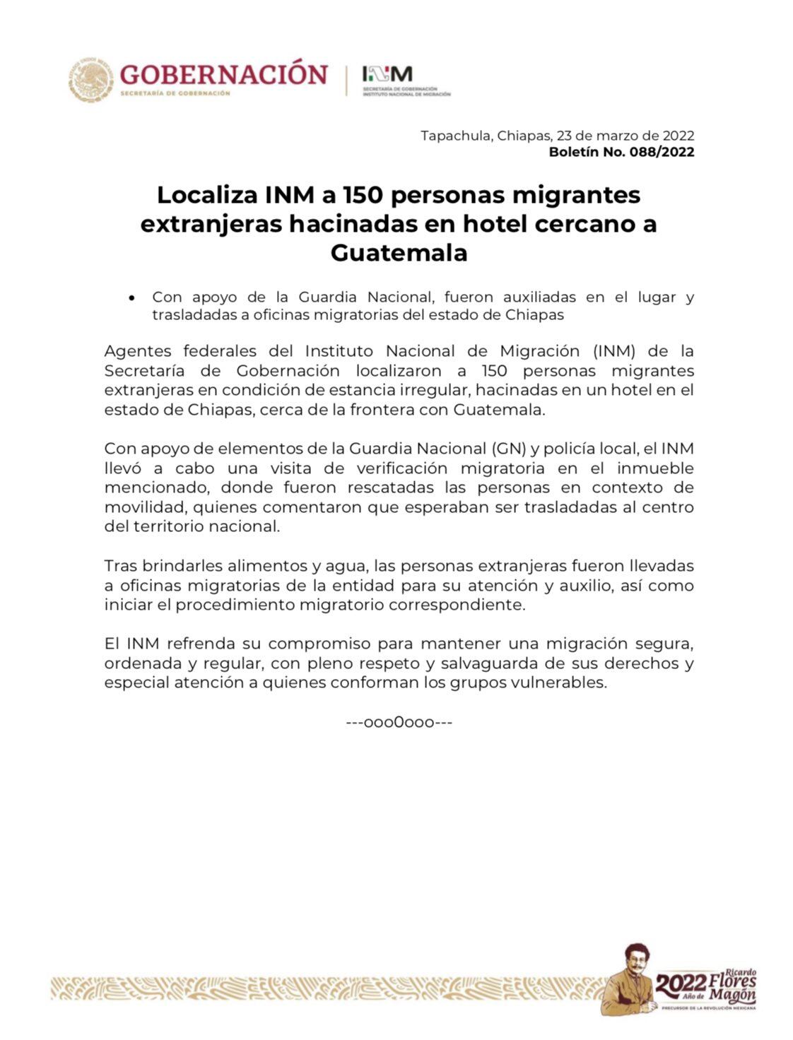 Comunicado INM