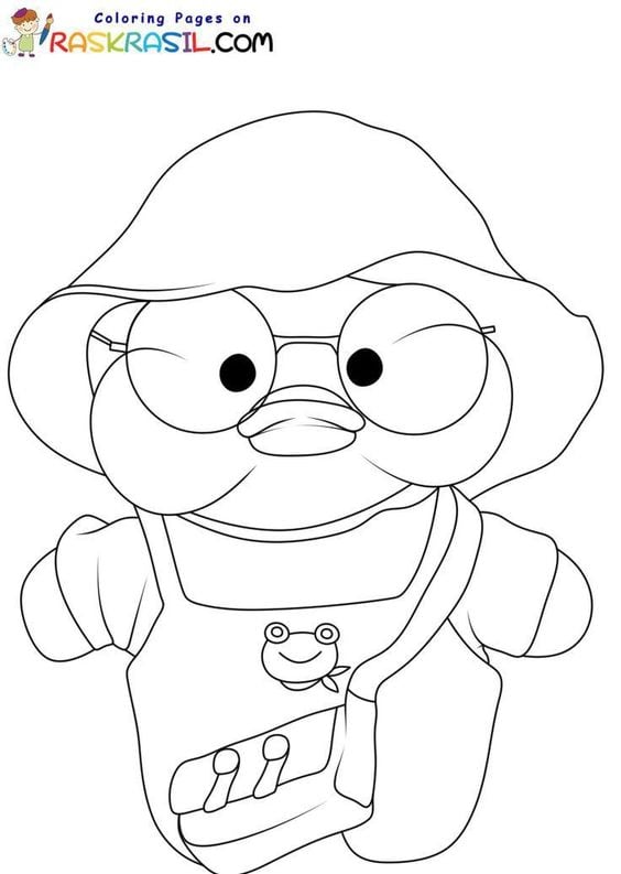 Dibujos de patito de papel para colorear