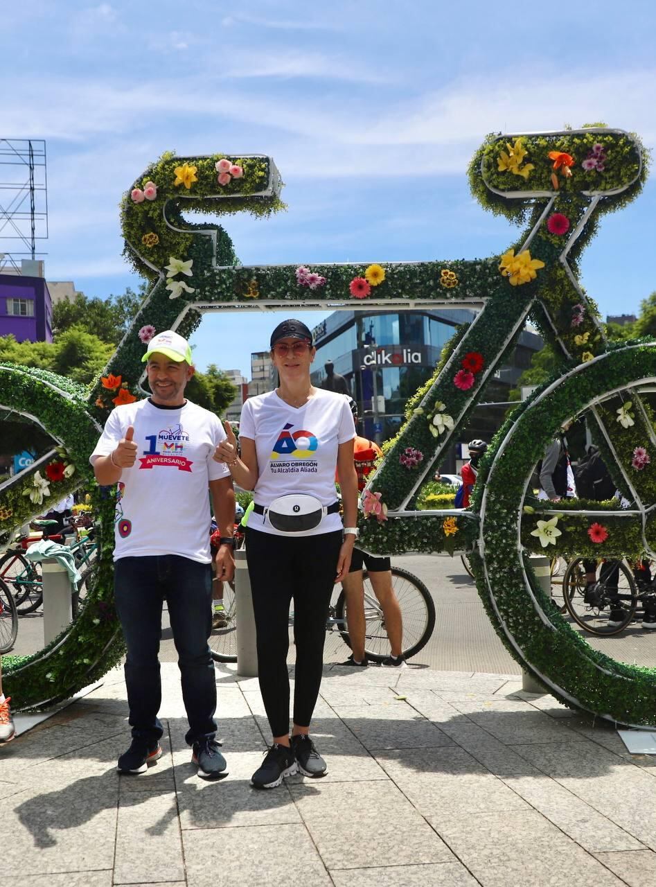 Lía Limón, alcaldesa de Álvaro Obregón, participa en el primer aniversario de MuéveteMH