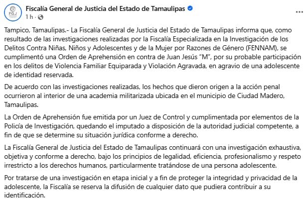 Detienen a Juan Jesús, extrabajador de la Academia Doenitz, relacionado con el caso Dafne Zapata