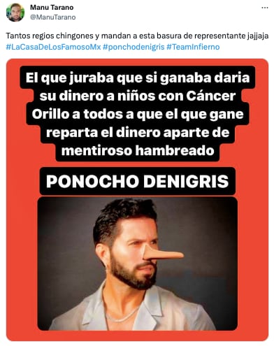 Llaman "hambreado" a Poncho de Nigris por idea de repartir premio de La Casa de los Famosos México