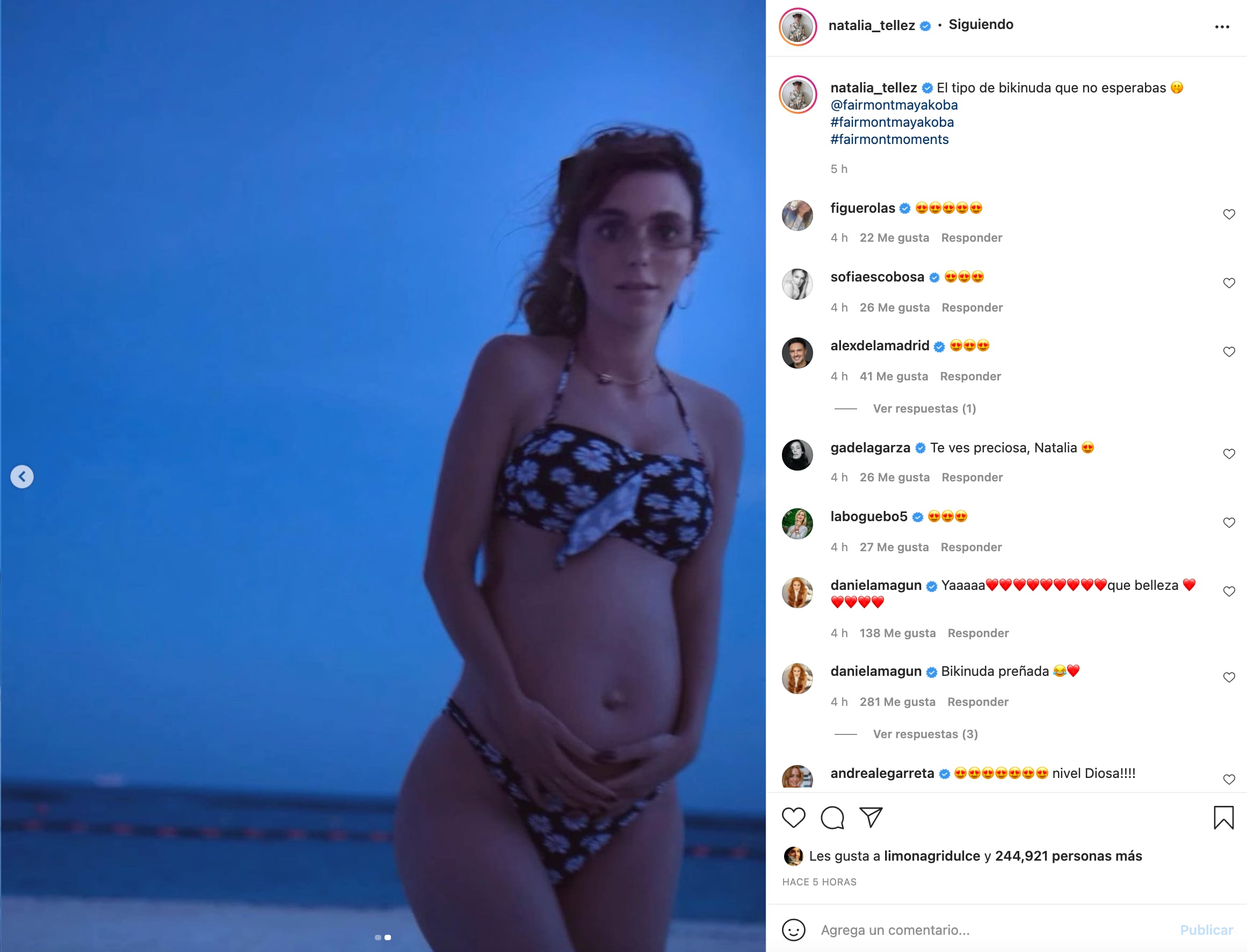 Natalia Téllez luce espectacular en bikini