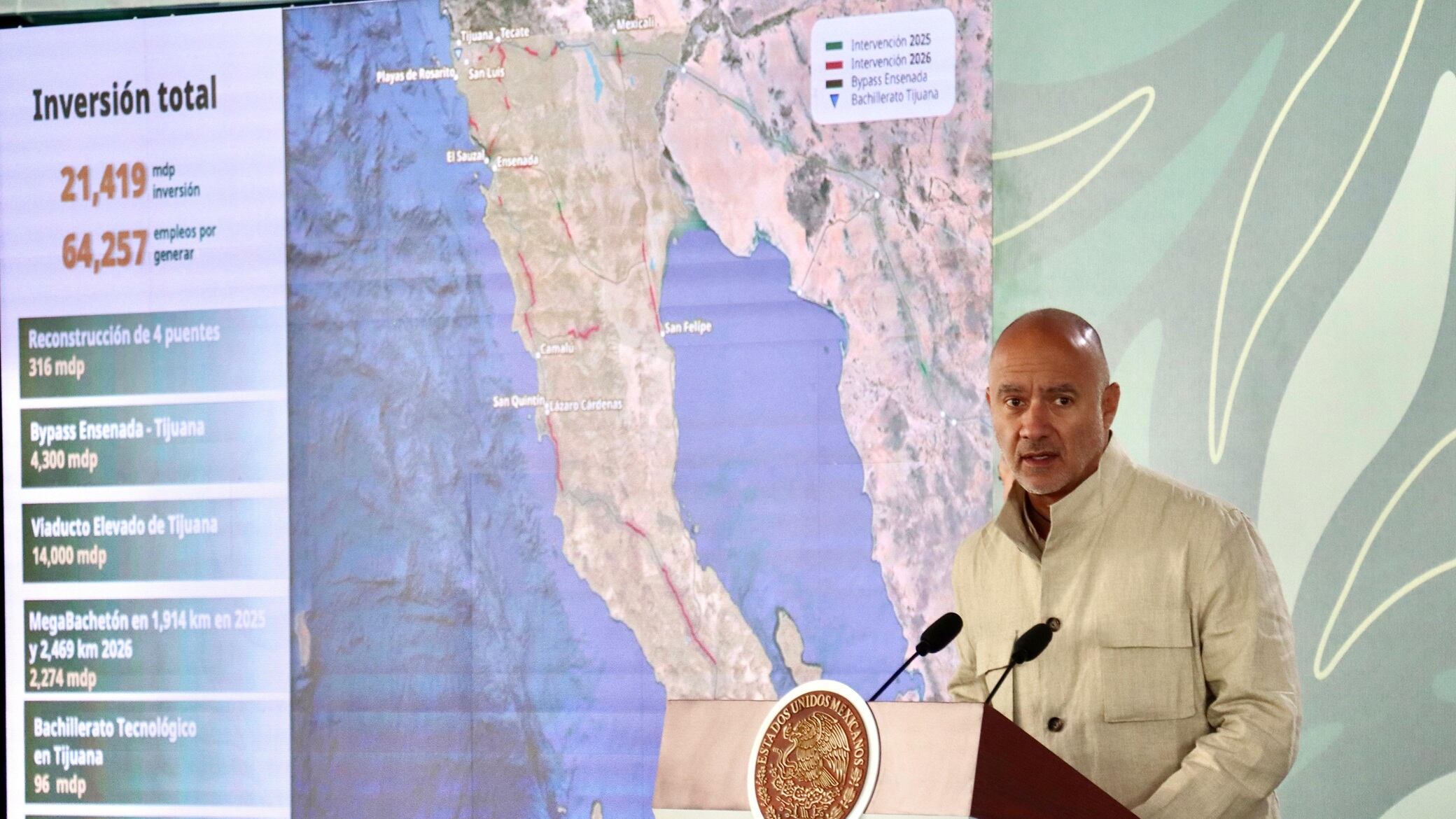 SICT invierte más de 21 mil mdp a obras estratégicas en Baja California