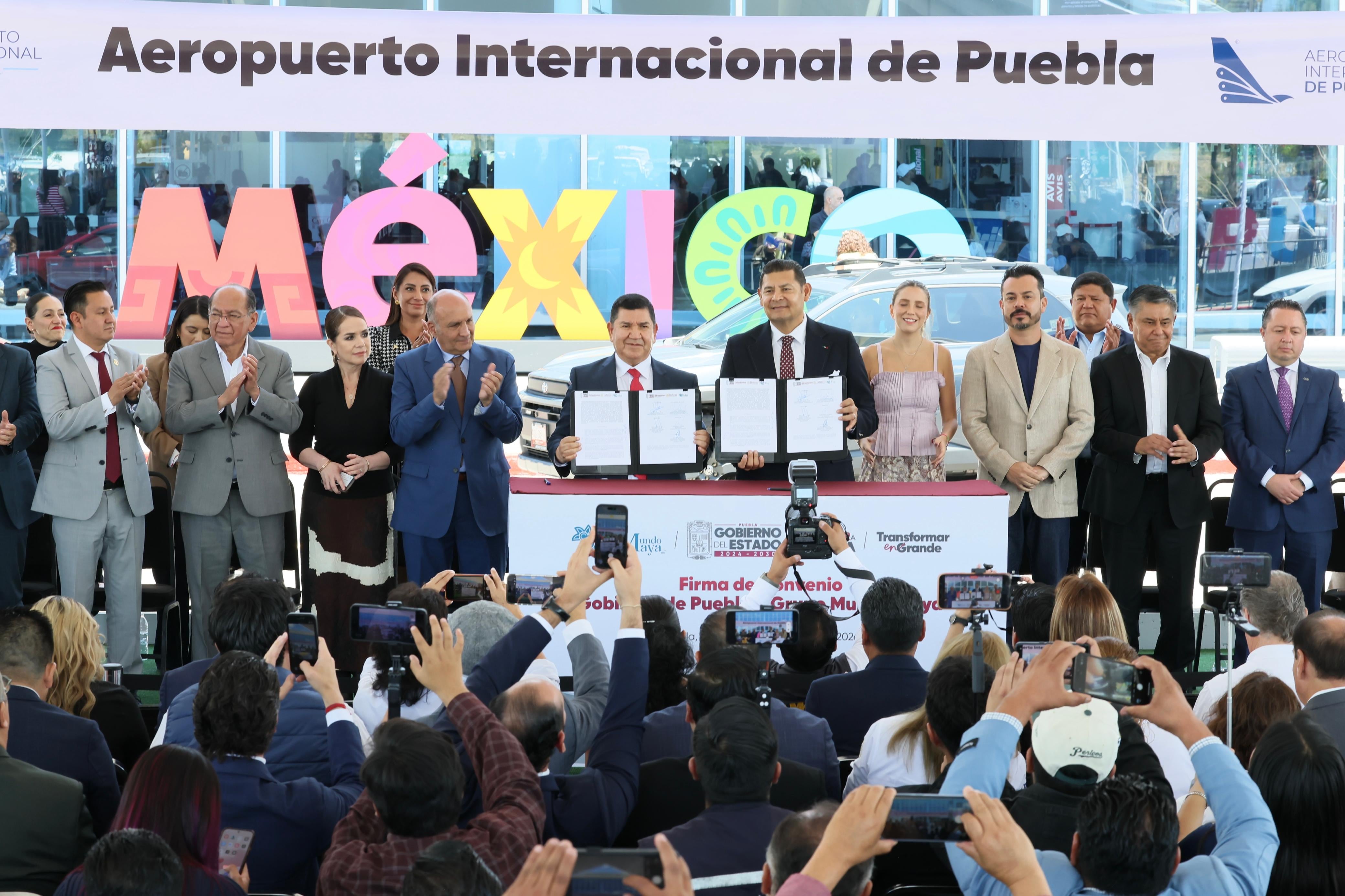 Gobierno de Puebla y Grupo Mundo Maya modernizarán el Aeropuerto Hermanos Serdán
