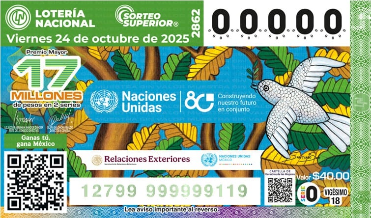 El Sorteo Superior No. 2862 entregará un Premio Mayor de 17 millones