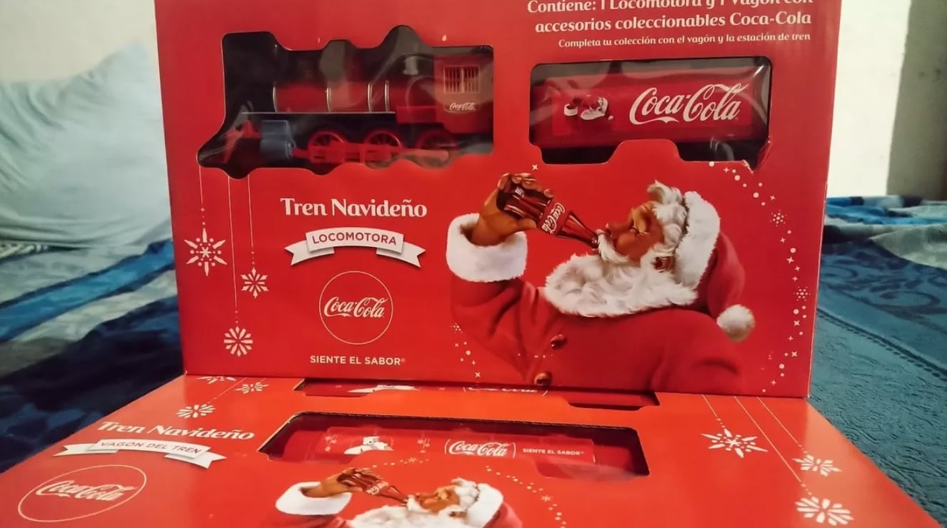 Tren coleccionable navideño de Coca Cola
