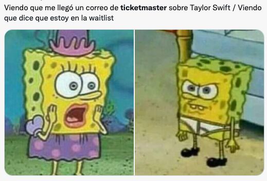 Caos en Ticketmaster por los boletos de Taylor Swift provoca memes en redes
