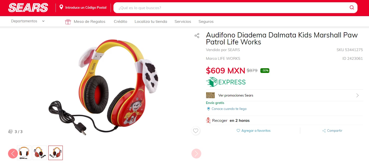 Audífonos de Paw Patrol