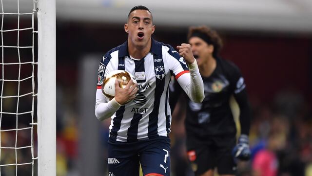 Funes Mori celebra el gol en el Azteca