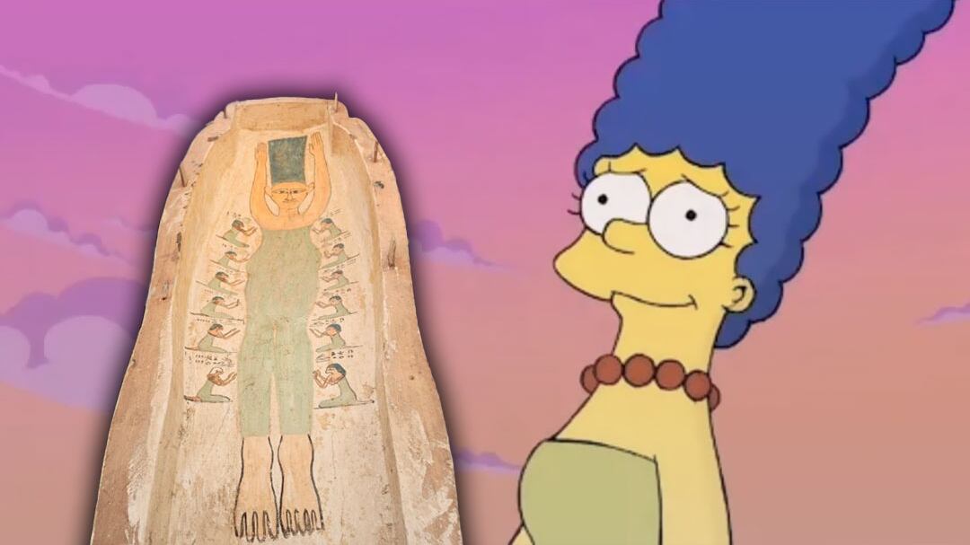 FOTO: Sarcófago egipcio con dibujo idéntico a Marge Simpson tendría más de 3 mil años de antigüedad