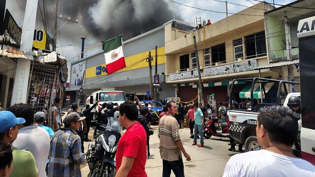 Incendio en Coppel de Las Choapas