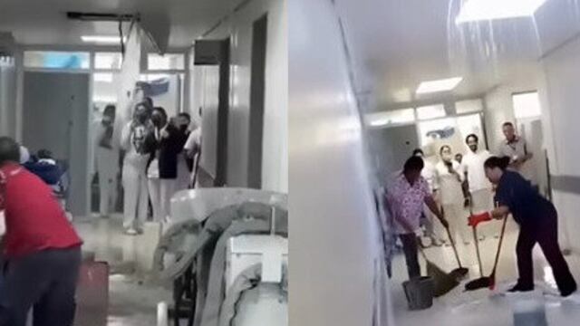 Video de techo colapsando en hospital del ISSSTE en Matamoros
