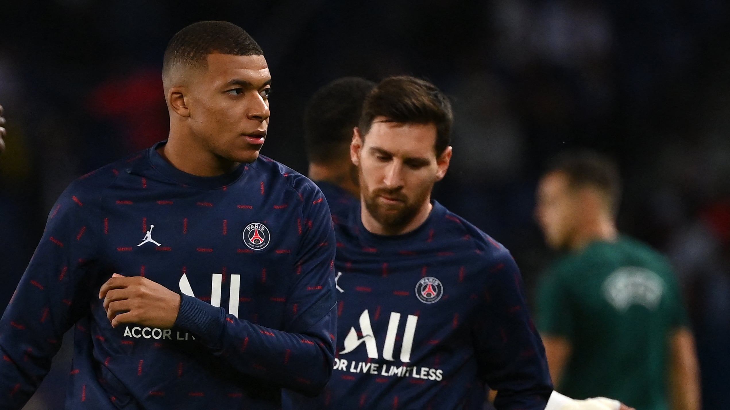 Kylian Mbappé y Lionel Messi