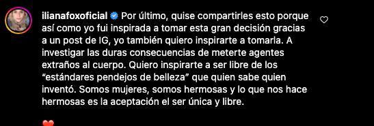 Iliana Fox quiere ser un ejemplo para sus seguidores