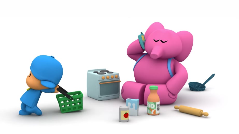 Pocoyó aprende a cocinar