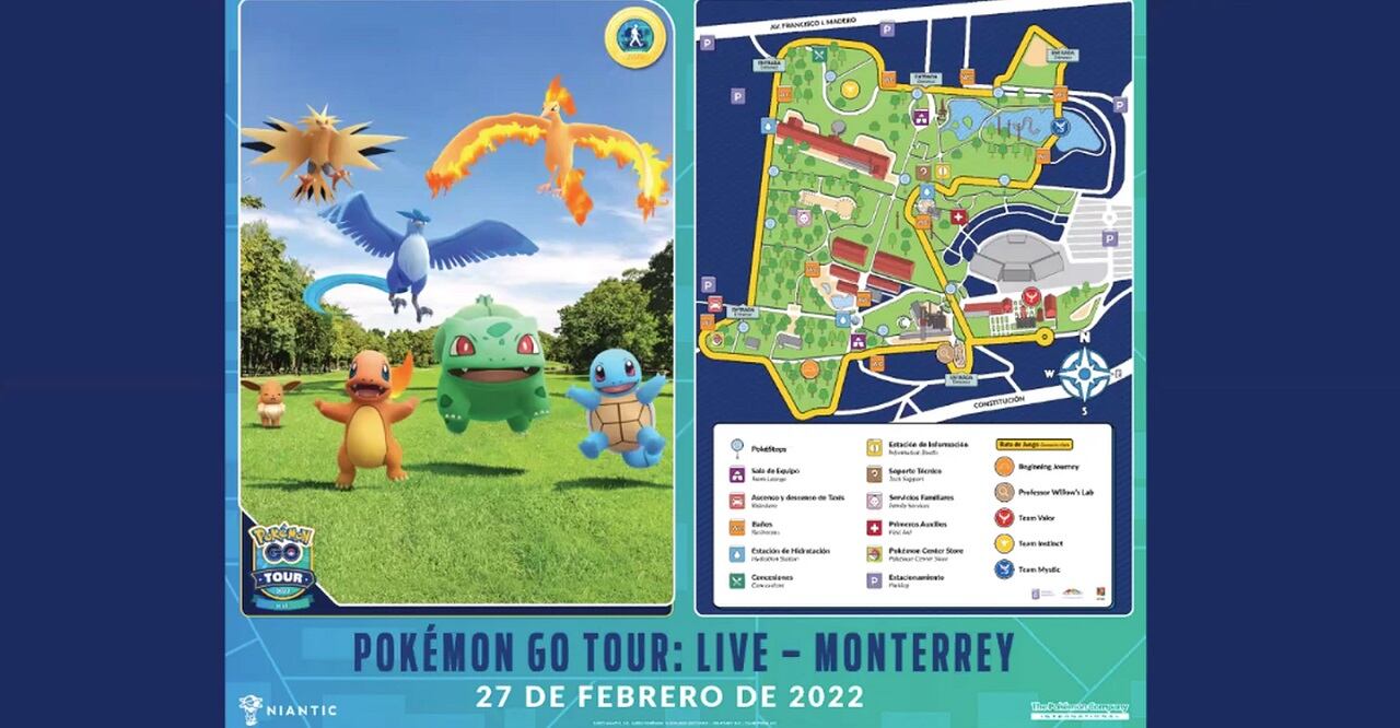 Mapa Pokémon Go Tour Live Monterrey
