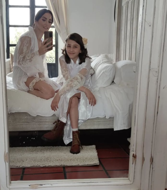 Iratxe Beorlegui y su hija