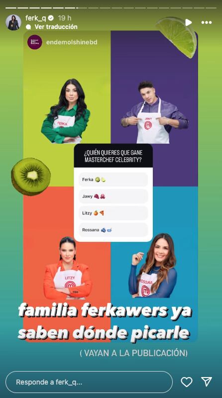 Ferka es la favorita para ganar el primer lugar en MasterChef Celebrity 2024