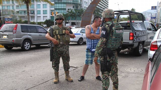 Elementos de la Marina en Acapulco. Vigilancia.