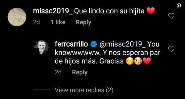 Fernando Carrillo defiende su noviazgo