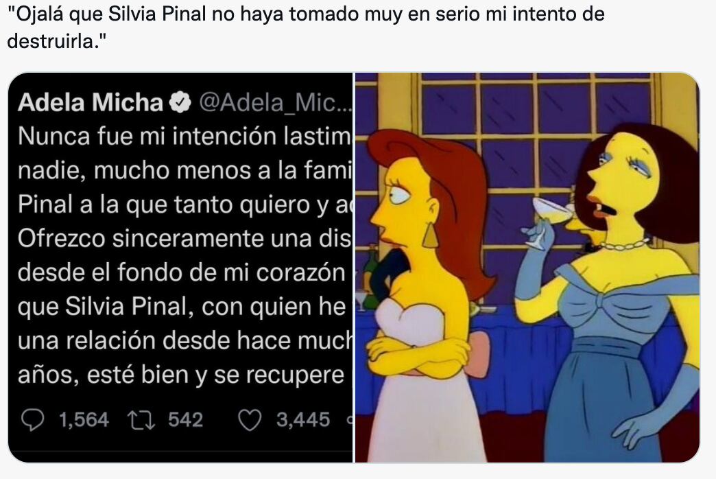 Memes de Adela Micha sobre comentario de Silvia Pinal