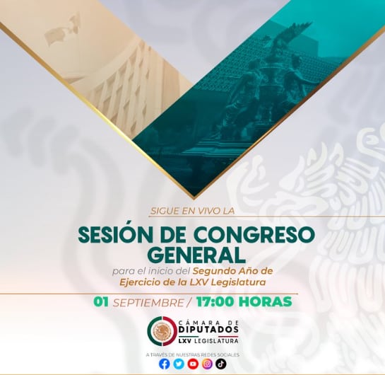 Hora de la Sesión del Congreso General 1 de septiembre