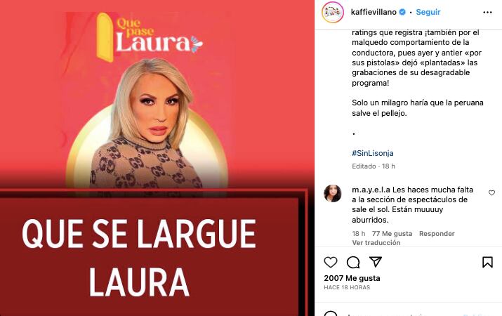 Laura Bozzo se quedará sin trabajo