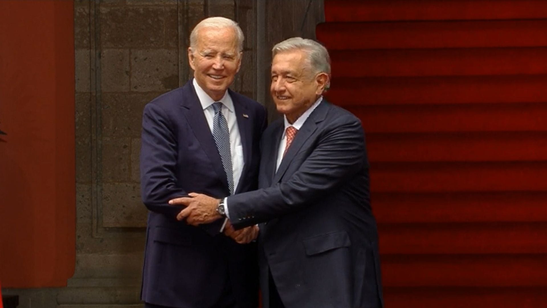 AMLO recibe a Joe Biden en Palacio Nacional