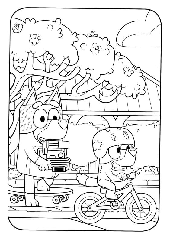 Dibujos de Bandit, el papá de Bluey, para el Día del Padre