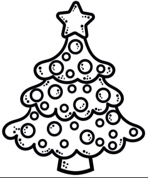 Dibujos de árbol de Navidad para colorear