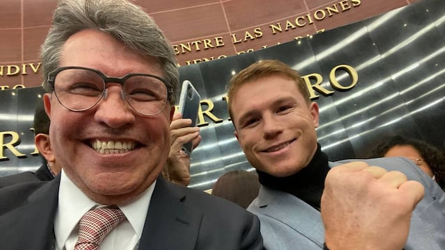 Ricardo Monreal y Canelo Álvarez