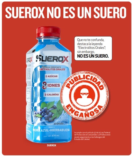 Estudio de calidad de Profeco a sueros