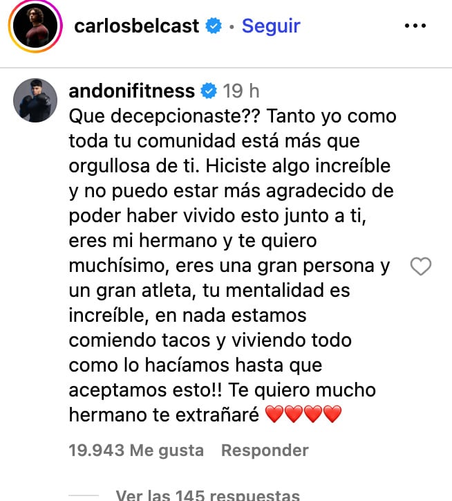 Andoni le responde a Carlos Belcast tras su pelea en La Velada del Año 5