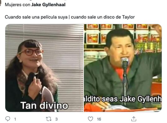 Memes de Jake Gyllenhaal por el 'Red (Taylor's Version)'