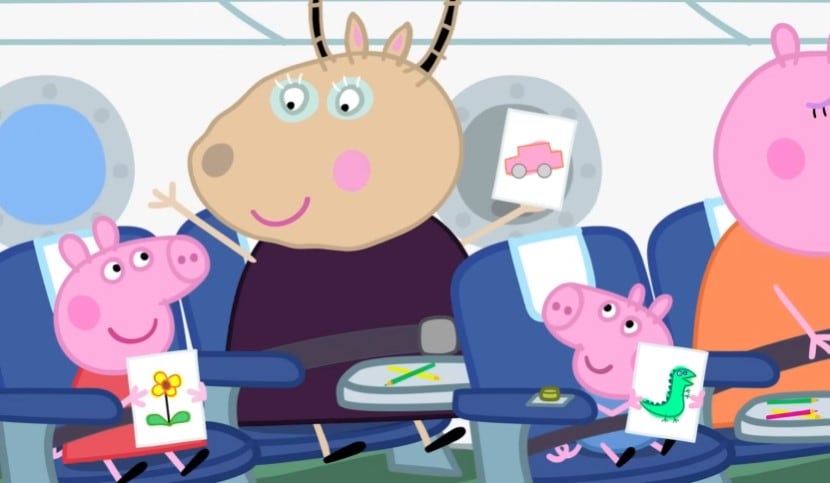 El viaje en avión de Peppa Pig