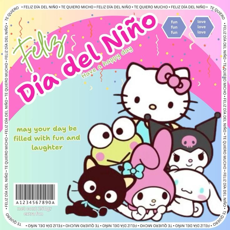 Tarjetas de Hello Kitty y sus amigos del Día del Niño para imprimir y regalar